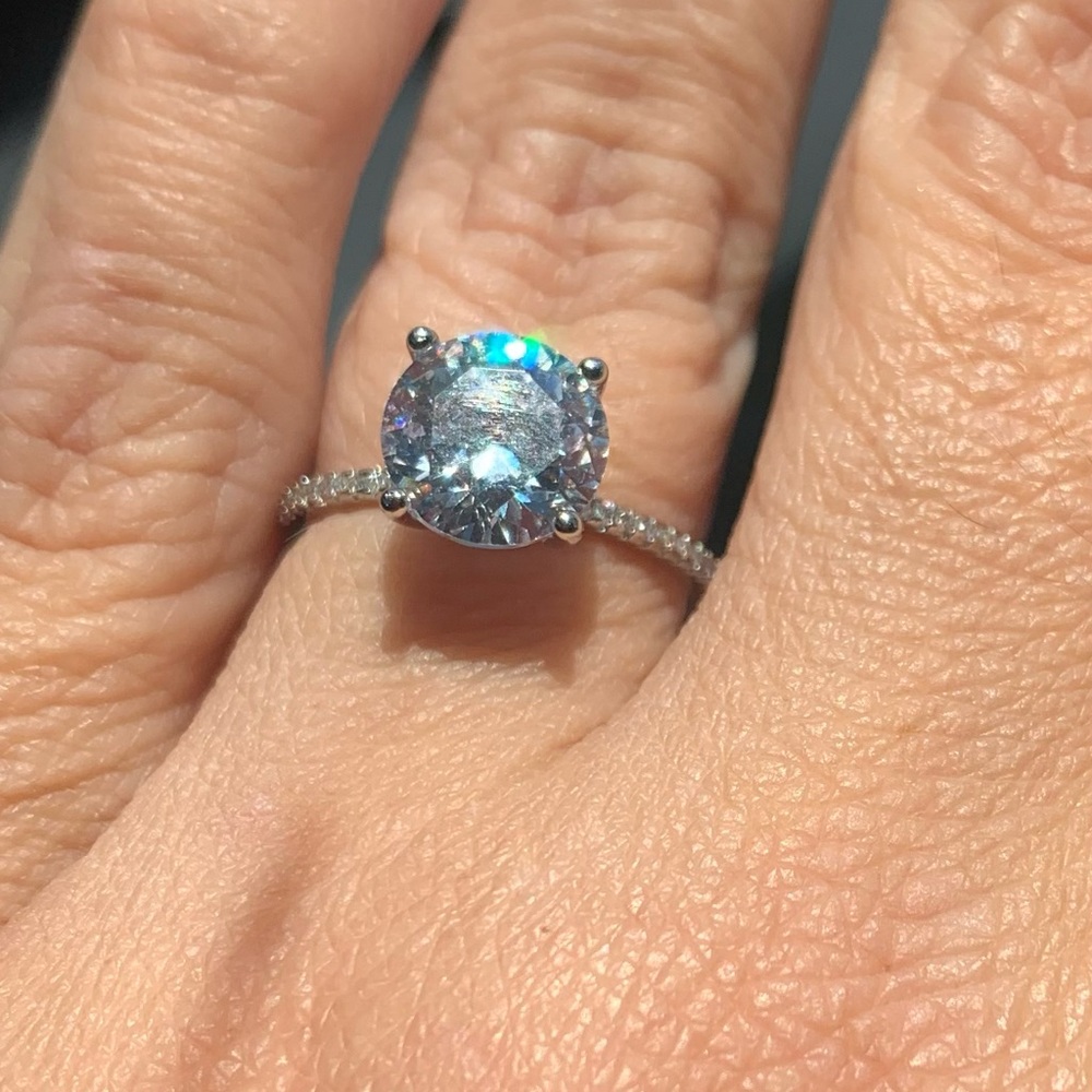 2ct cz looks as close to real diamonds as I’ve seen.